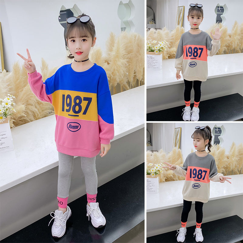 54284-女童秋装套装2020新款网红洋气儿童秋季中大童女孩春秋时髦两件套-详情图