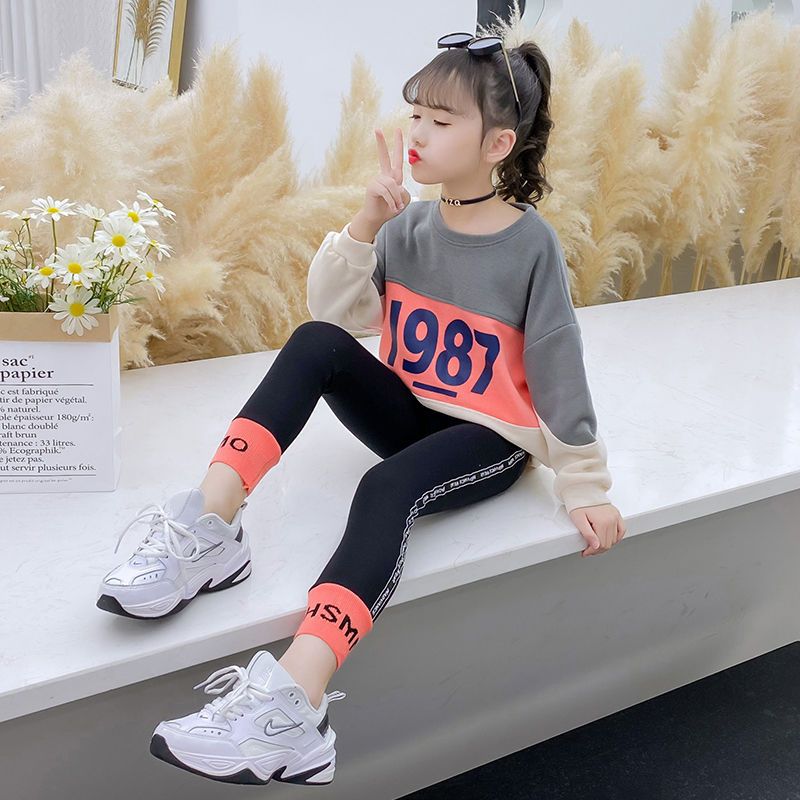 54284-女童秋装套装2020新款网红洋气儿童秋季中大童女孩春秋时髦两件套-详情图