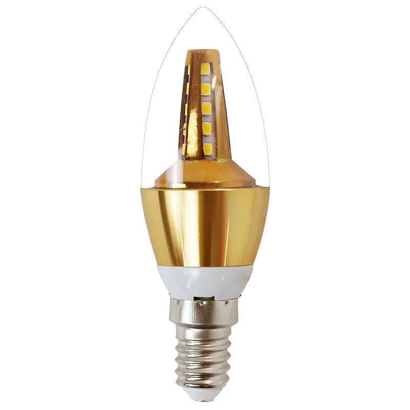 金雨莱 led蜡烛灯泡E27E14大小螺口5W尖泡拉尾水晶吊灯节能灯光源
