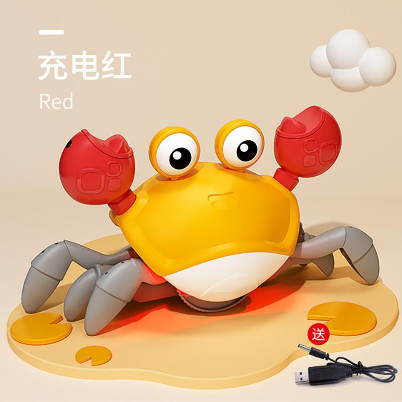 88589-儿童玩具电动感应螃蟹玩具女孩生日礼物男动物模型仿真玩具3到6岁-详情图