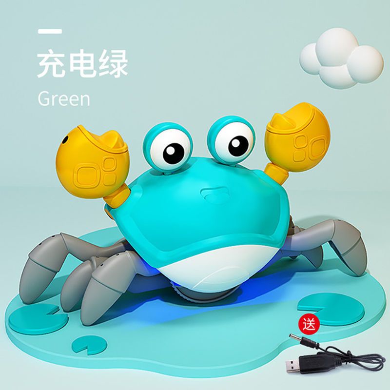 88589-儿童玩具电动感应螃蟹玩具女孩生日礼物男动物模型仿真玩具3到6岁-详情图