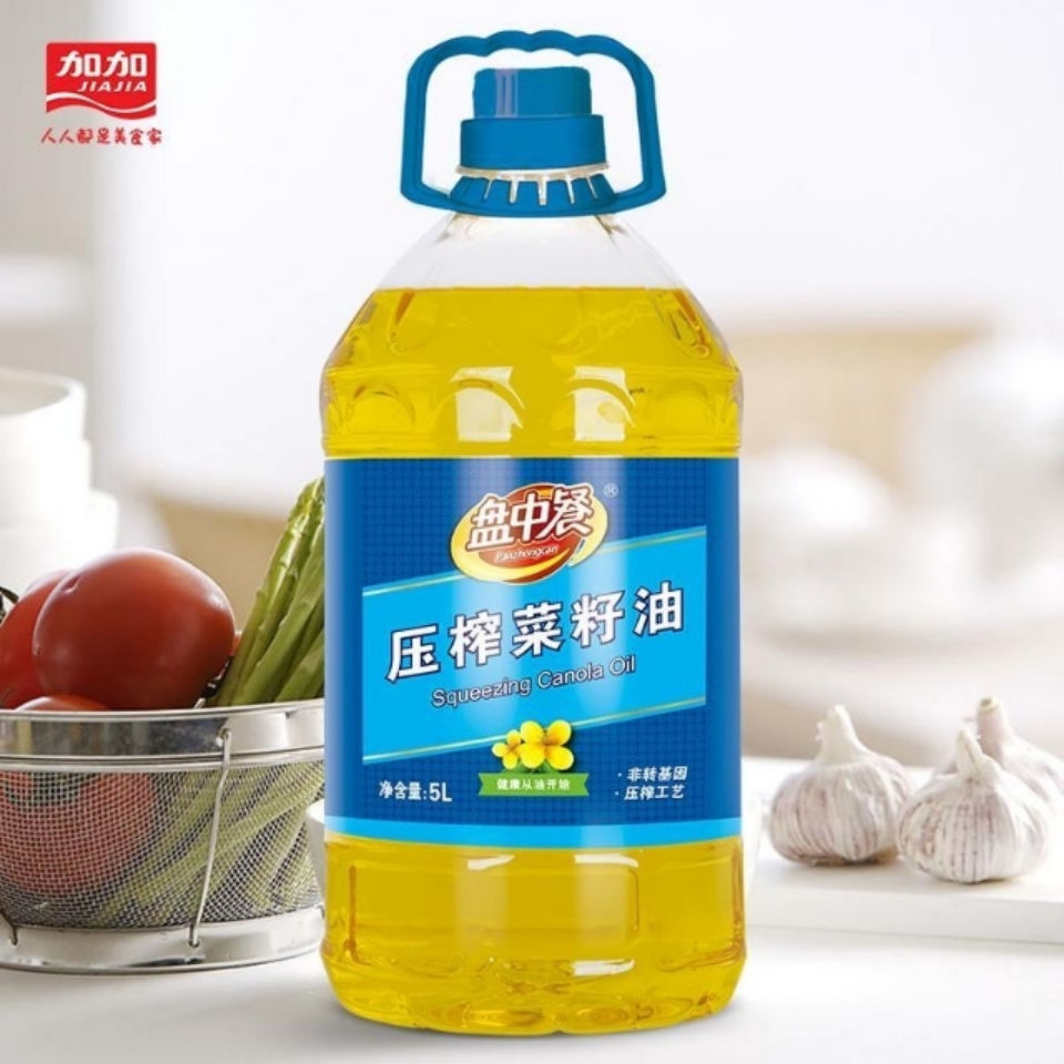 加加盘中餐压榨植物调和油5l/瓶一级压榨工艺非转基因健康好油