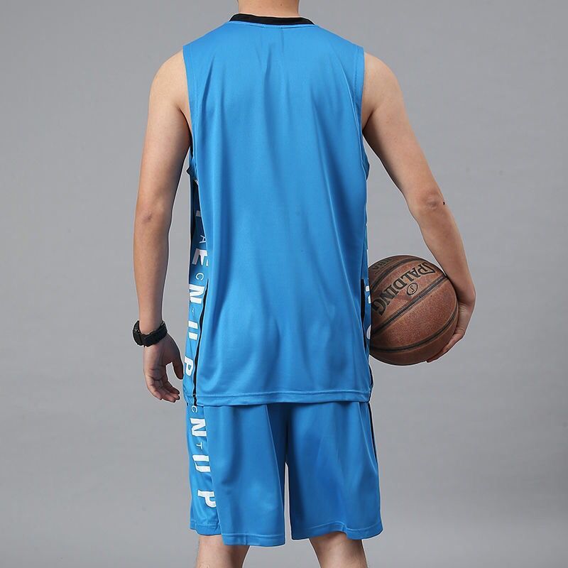 夏季速干透气篮球服男士跑步健身休闲运动服套装比赛球衣定制队服