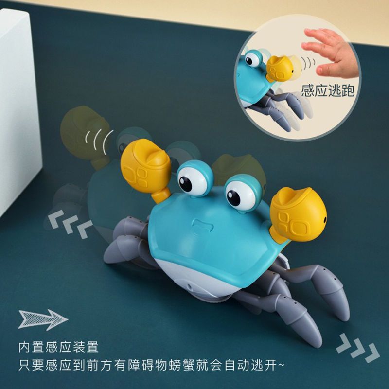 88589-儿童玩具电动感应螃蟹玩具女孩生日礼物男动物模型仿真玩具3到6岁-详情图