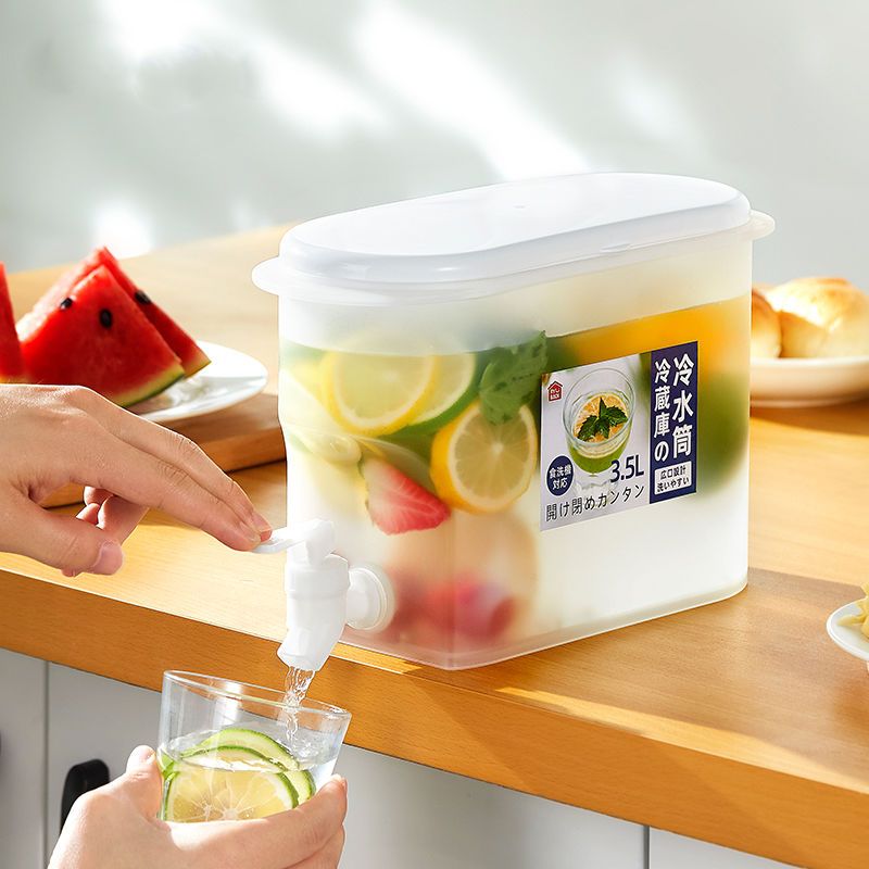 冷水壶带水龙头超大容量放冰箱果汁水果茶柠檬水凉水壶水桶耐高温