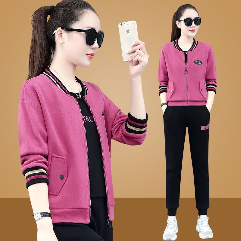 品质好货高档运动套装女2021新款女装秋装运动服洋气卫衣秋季休闲【3