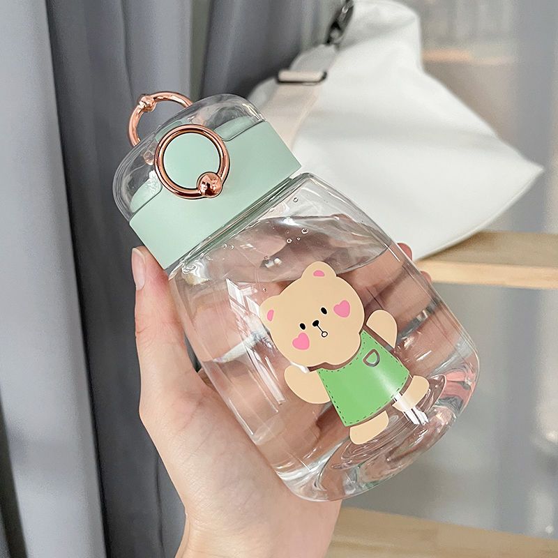 54304-儿童水杯女大容量带吸管便携可爱高颜值网红水壶夏天季塑料喝水杯-详情图