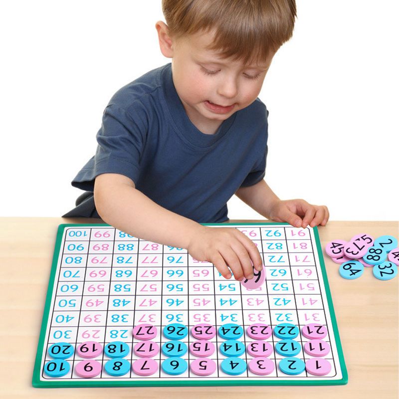 磁性百数板1到100儿童数学启蒙教具幼儿园加减法益智思维训练玩具