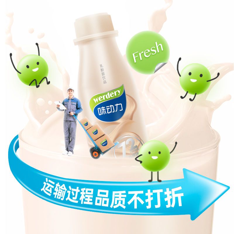 54163-【7月】WERDERY/味动力308ml*6乳酸菌饮料饮品整箱批发-详情图