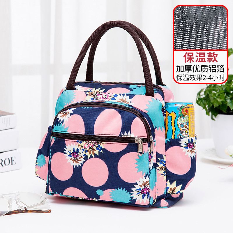 手提包女小布包包加厚大容量女士便当饭盒袋中年妈妈拎上班带饭包