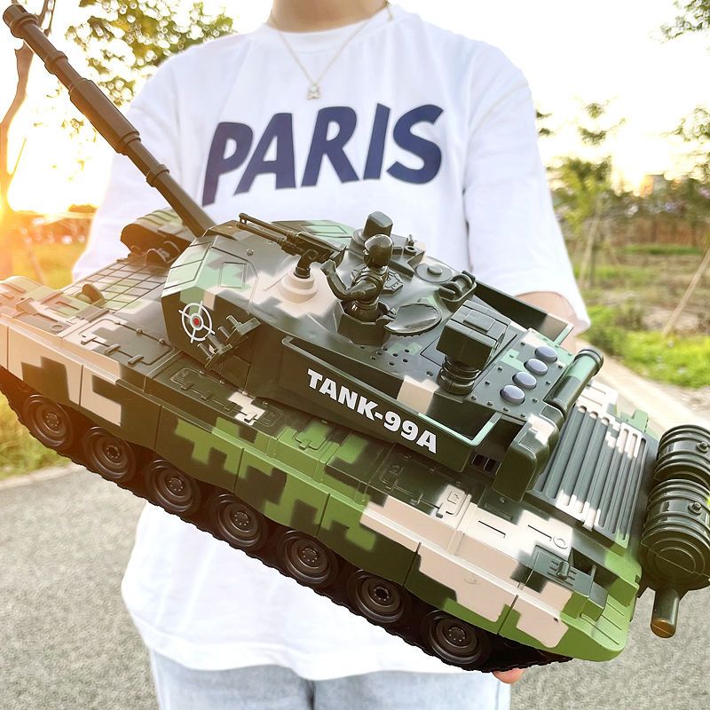 儿童玩具惯性坦克车模型男孩大号合金装甲军事小汽车套装2岁3耐摔