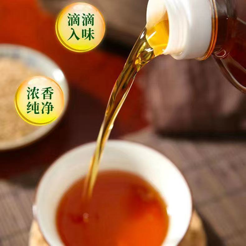 54222-纯正宗小磨香油黑芝麻油家用农家自榨正品麻油河南特产石磨-详情图