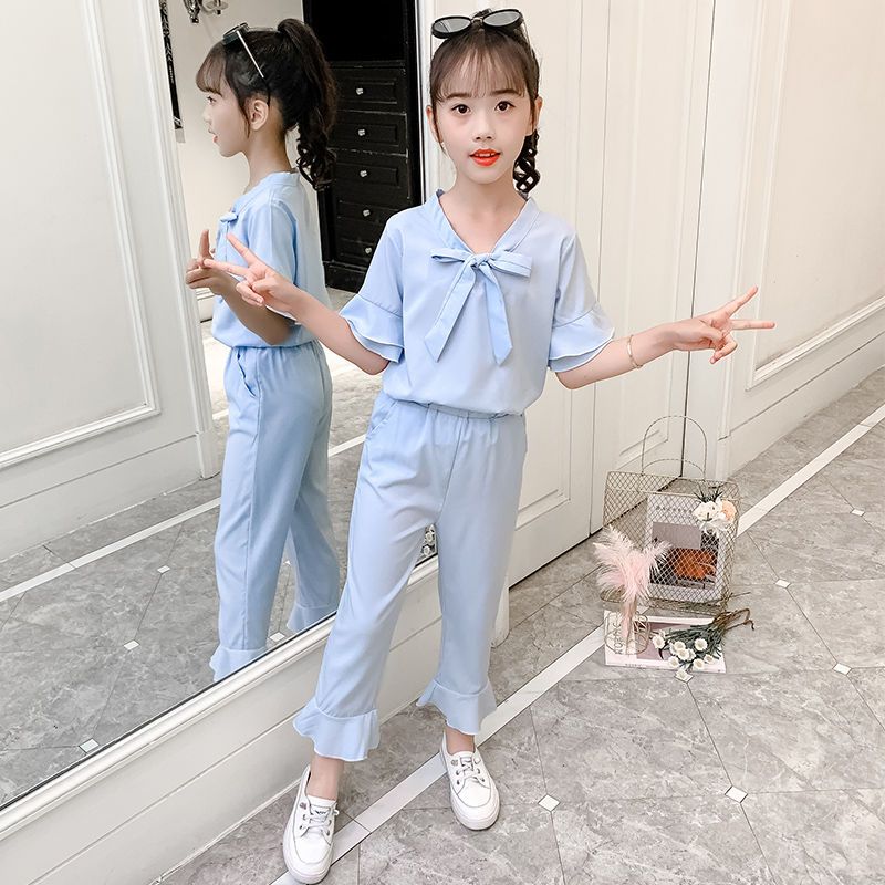女童夏季洋气套装2023新款儿童韩版公主风中大童时髦两件套童装潮