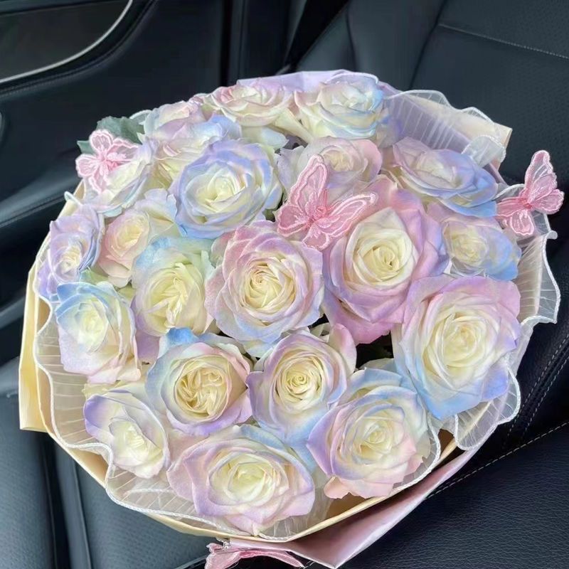 鲜花珠光彩喷玫瑰喷漆改色剂花艺用着色染色剂喷色剂干花用喷色 虎窝拼