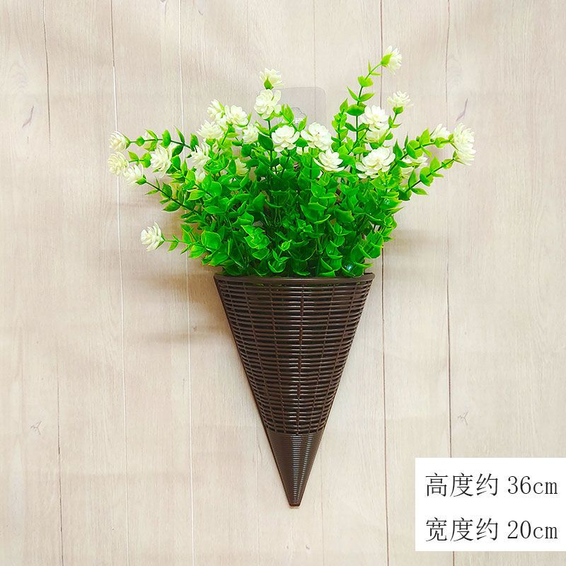 房间墙壁挂篮仿真花绿叶植物装饰品高档客厅卧室墙上装饰室内摆设