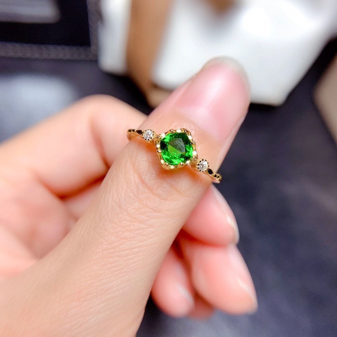 Diopside Sterling Silver Adjustable Ring detail image 4