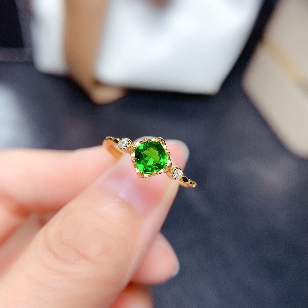 Diopside Sterling Silver Adjustable Ring detail image 2
