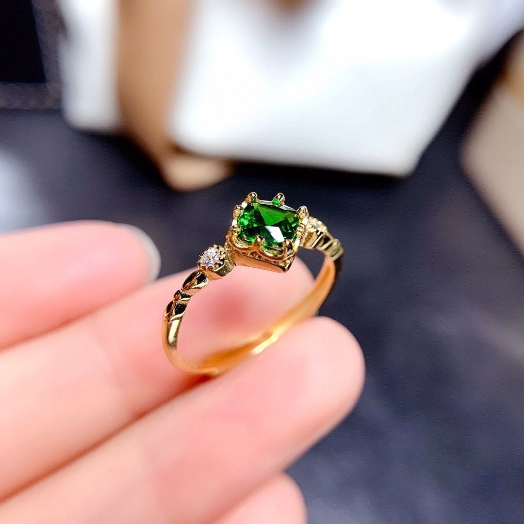 Diopside Sterling Silver Adjustable Ring detail image 5