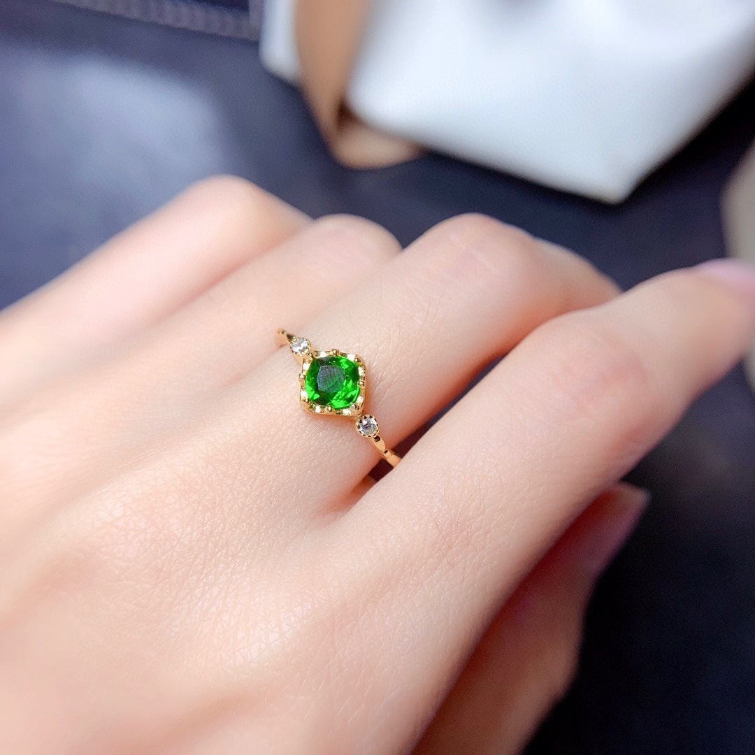 Diopside Sterling Silver Adjustable Ring detail image 1