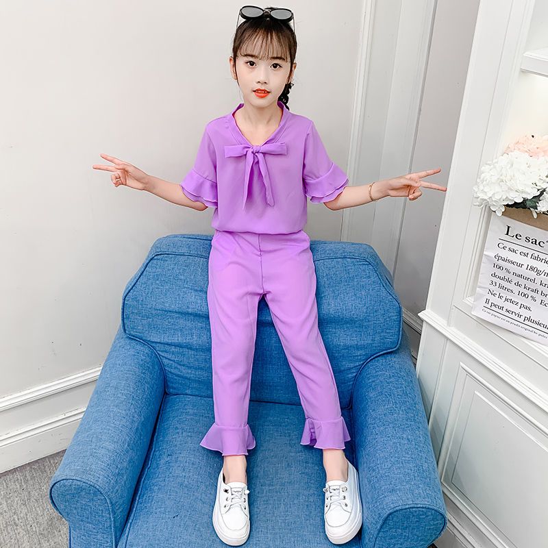 女童夏季洋气套装2023新款儿童韩版公主风中大童时髦两件套童装潮