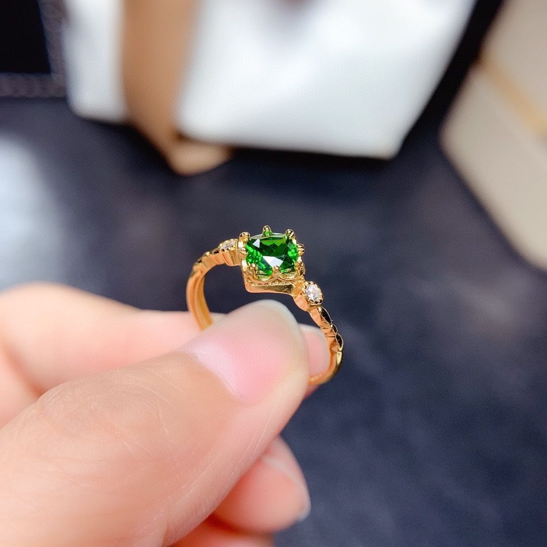 Diopside Sterling Silver Adjustable Ring detail image 3