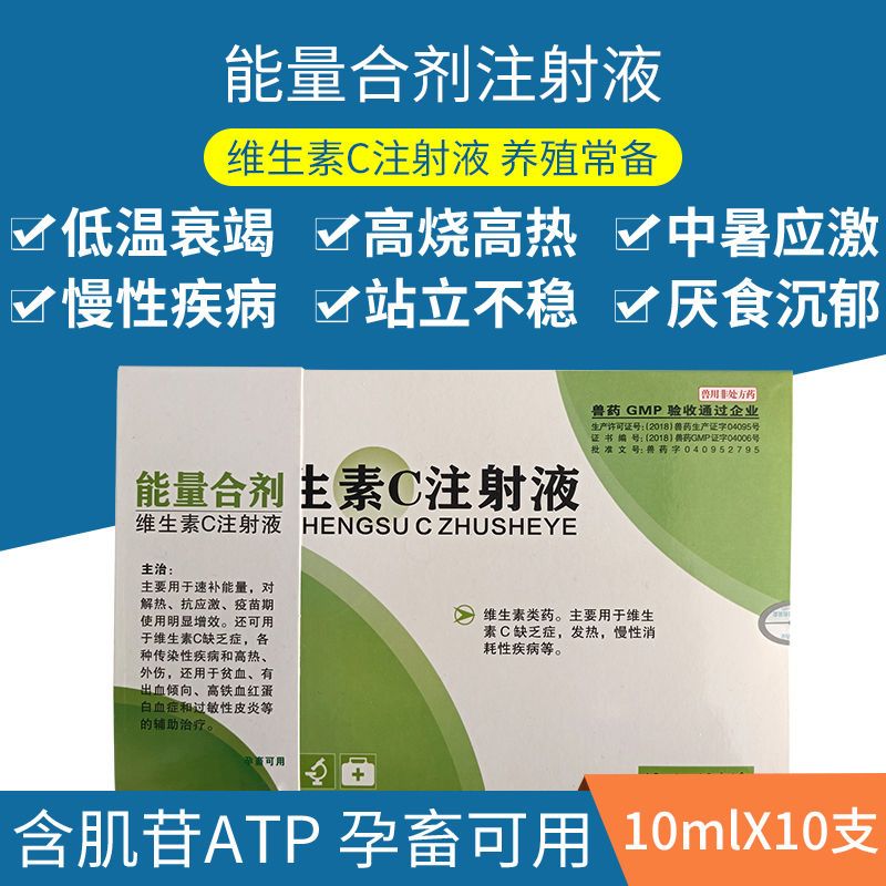 低温厌食针促食针低温不吃 能量合剂注射 液 维生素c针剂肌苷辅酶