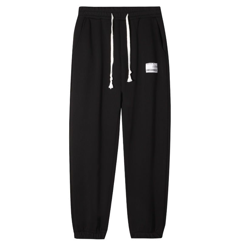 裤子男棉春秋款宽松束脚裤卫裤珠地棉男裤休闲长裤运动裤跑步外穿