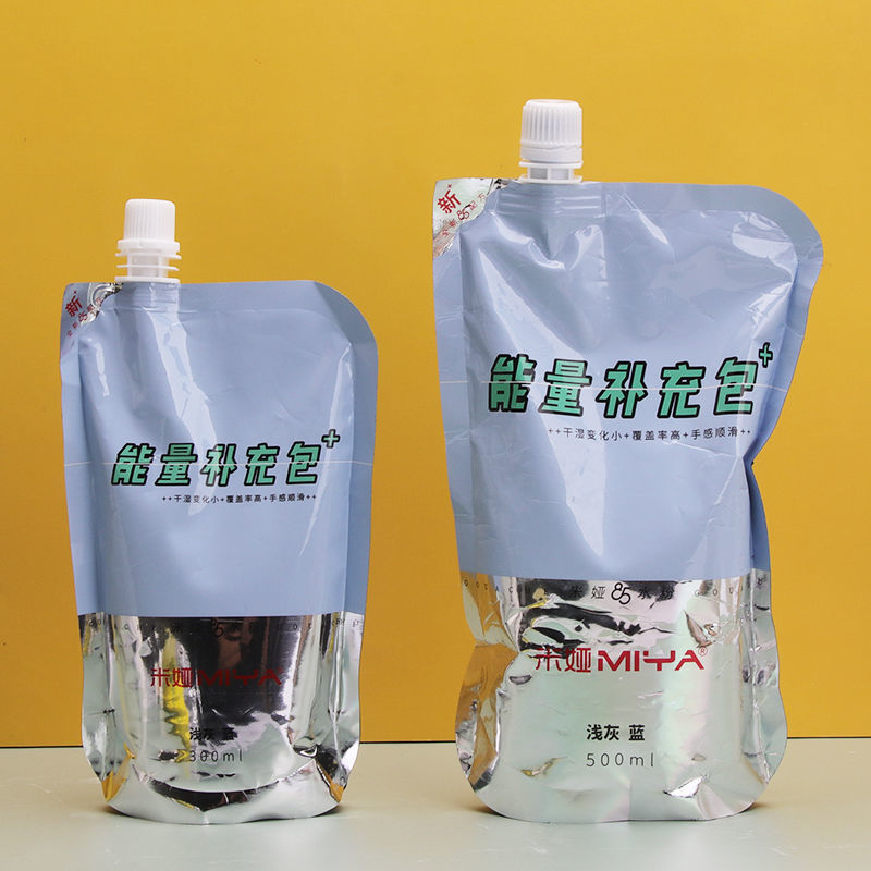 米娅果冻水粉颜料补充包袋装100ml300ml500ml美术生专用钛白颜料