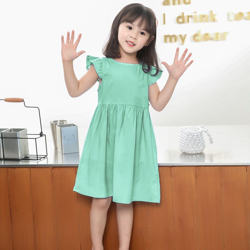New Korean version of foreign style fashion net red thin section lace princess skirt super fairy explosive style breathable solid color children's skirt