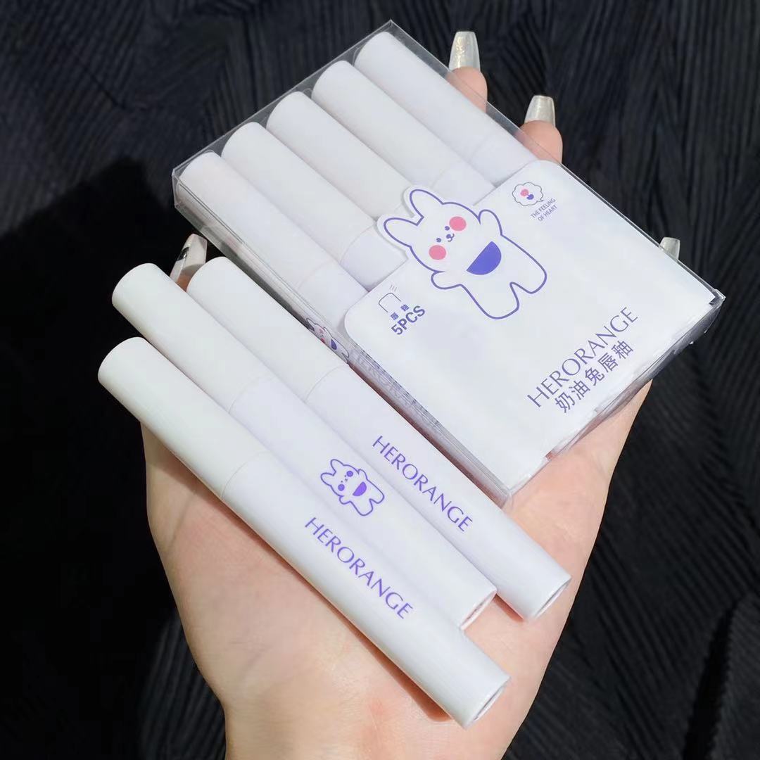 可愛氣泡~少女心爆棚奶油兔唇泥套裝不掉色不沾杯口紅禮盒裝學生