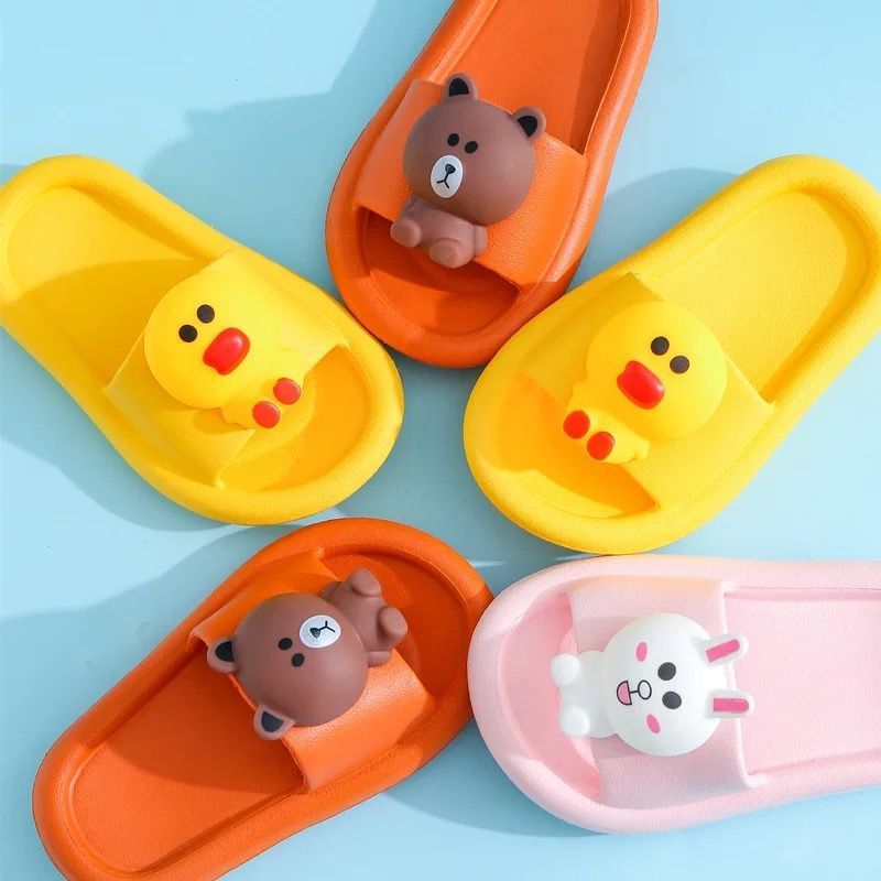 [Buy One Get One Free] Children's slippers summer boys and girls soft bottom three-dimensional cartoon cute non-slip baby sandals and slippers