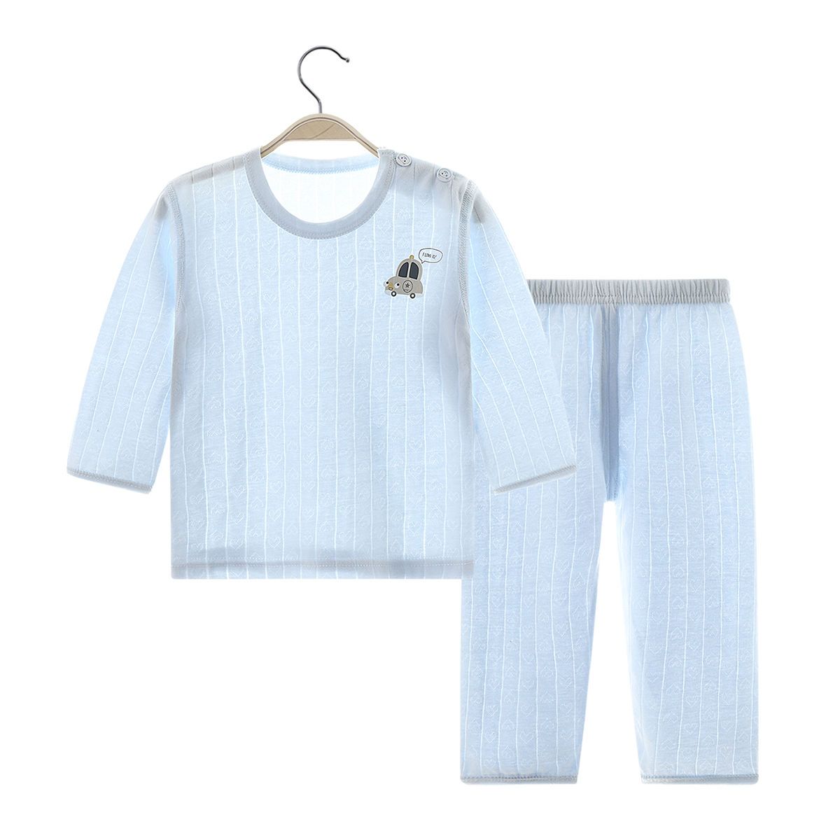Children's underwear set pure cotton boneless long-sleeved long-sleeved long-sleeved baby pajamas home clothes for boys and girls