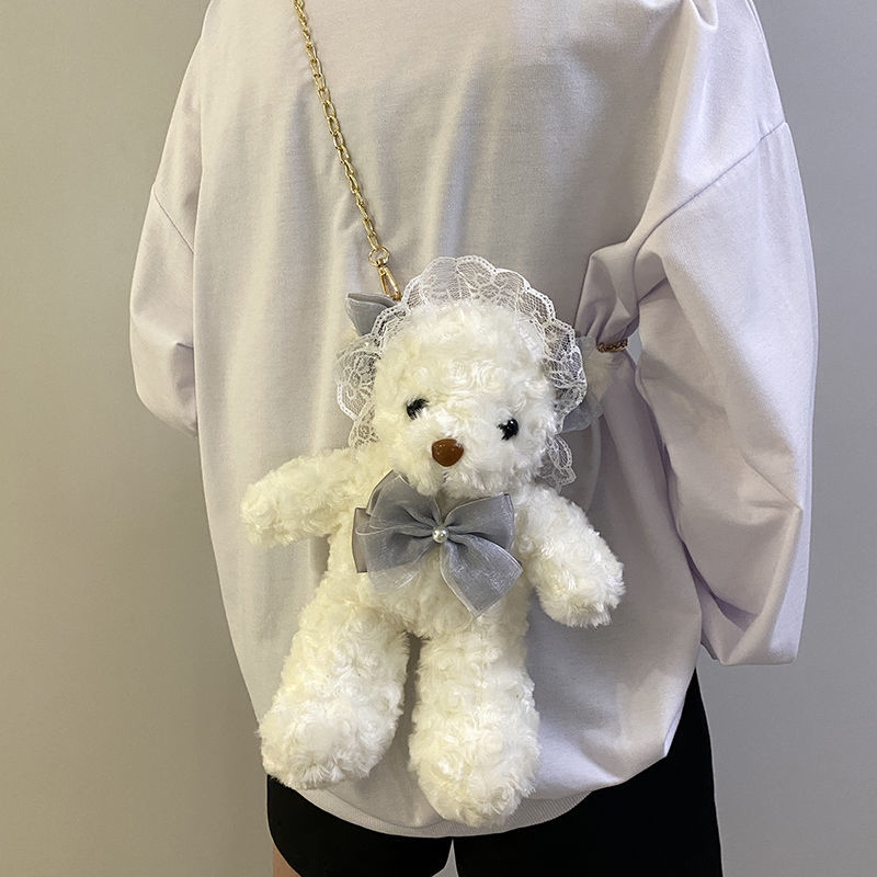 洛丽塔包包可爱毛绒小熊包玩偶日系可爱卡通JK制服包萝莉斜跨包