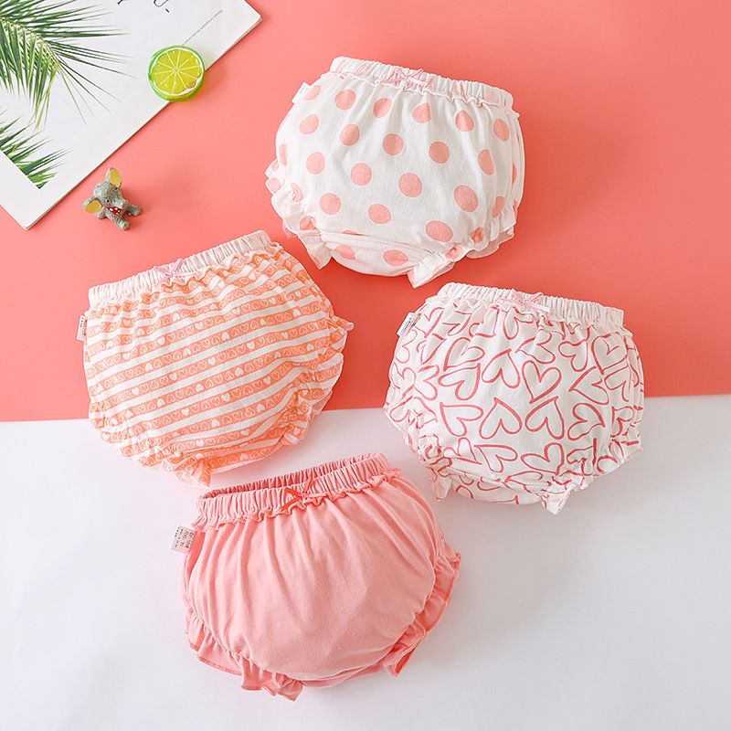 Baby bread pants female 1-3 years old pure cotton baby shorts baby underwear boxer pants summer 0 girls triangle
