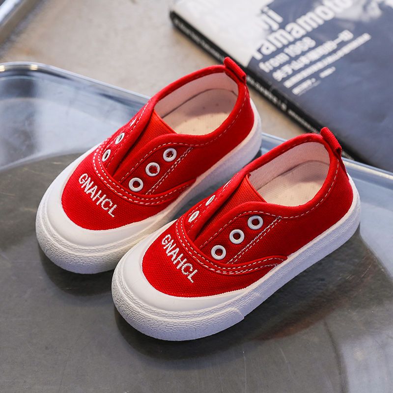 2022 Spring and Autumn New All-match Children's Canvas Shoes Boys Handsome Explosive Small White Shoes Soft Sole Breathable Baby Shoes Women