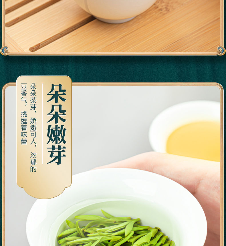 申成 2023新茶明前头采豆香浓香型绿茶茶叶罐装125g