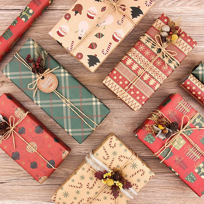 Set series gift practical wrapping paper holiday new year Christmas DIY gift wrapping paper