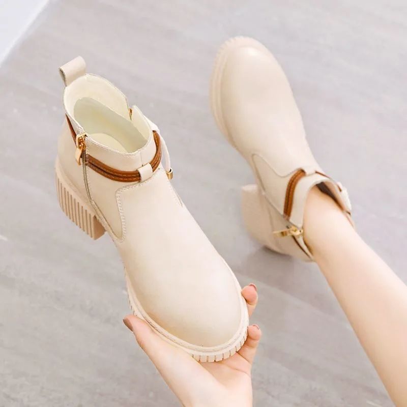 2021 new summer fried street white short boots soft leather Chelsea boots thick-soled Martin boots BKΚBV women's boots