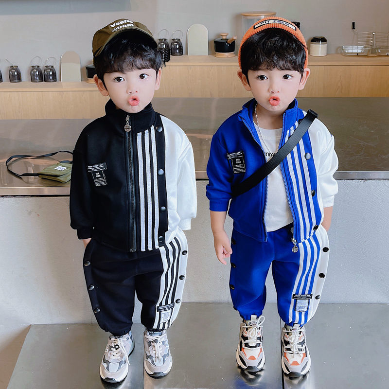 男童秋款2023套裝新款春季男寶寶帥氣外穿時尚洋氣網紅小孩衣服潮