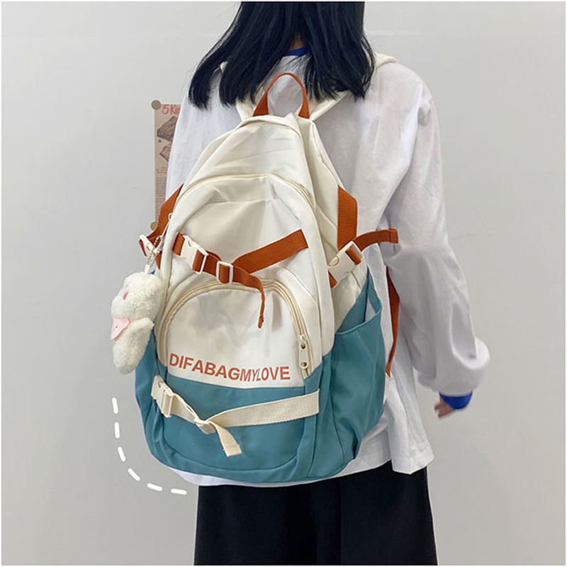 Mori Korean version of large-capacity schoolbag female summer ins junior high school students college students Harajuku style high school female backpack