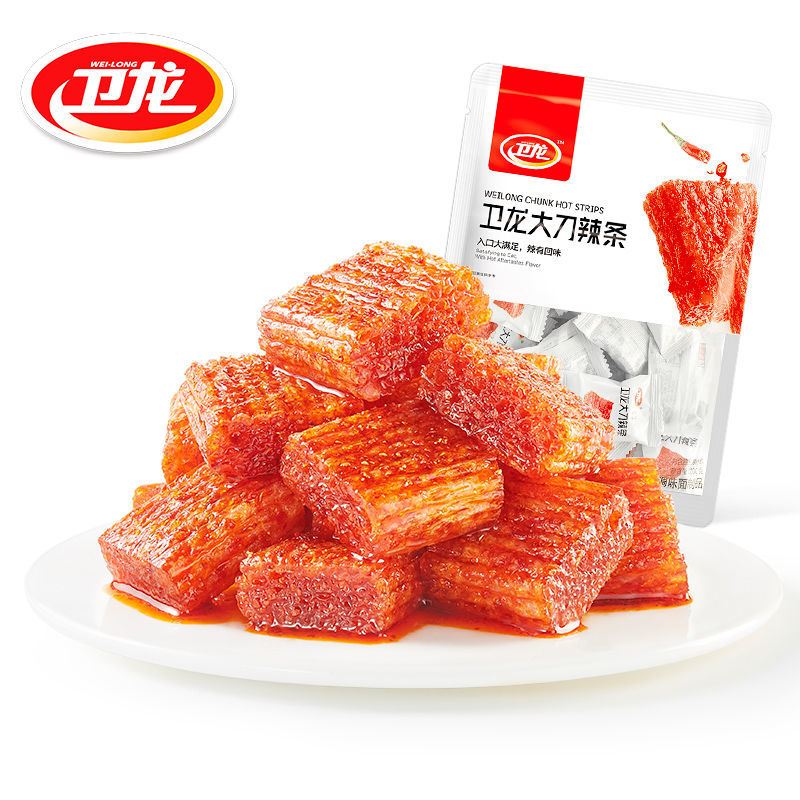75881-【59减20】卫龙大刀肉辣条吃货零食儿时怀旧辣味解馋小吃休闲-详情图