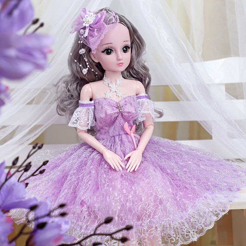 60厘米芭比娃娃衣服冰雪公主女孩儿童玩具换装大婚纱套装裙过家家