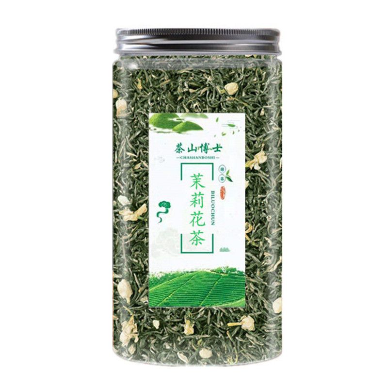 75827-(送茶水杯)2021新茶茉莉花茶浓香小白豪春茶绿茶茶叶散装罐装-详情图