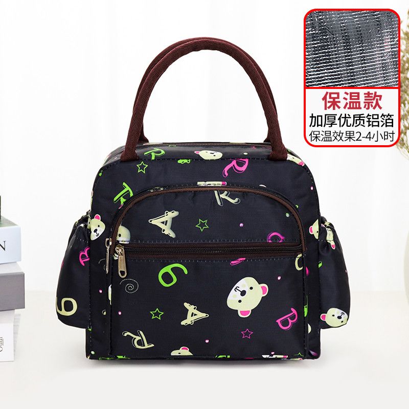 手提包女小布包包加厚大容量女士便当饭盒袋中年妈妈拎上班带饭包