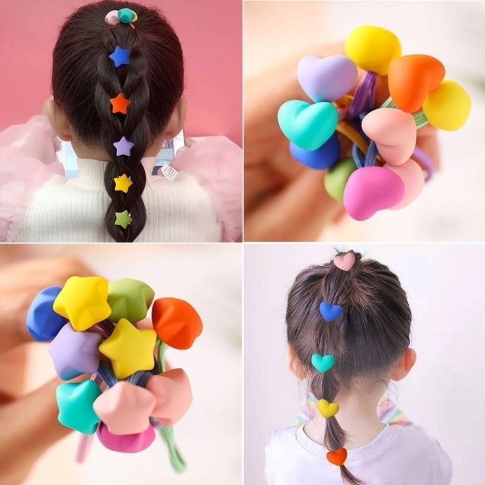Children's rubber band high elasticity does not hurt hair net red hair accessories hair circle little girl cute sweet tie head rope