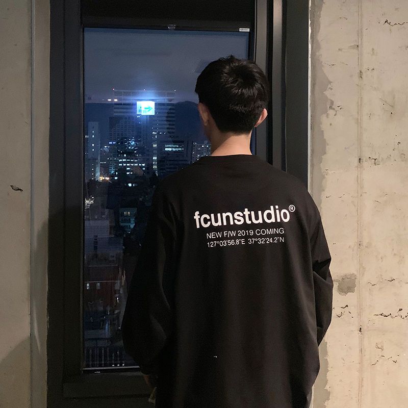 秋季純棉長袖t恤男ins潮牌港風學生內搭打底衫潮流寬鬆秋上衣外穿