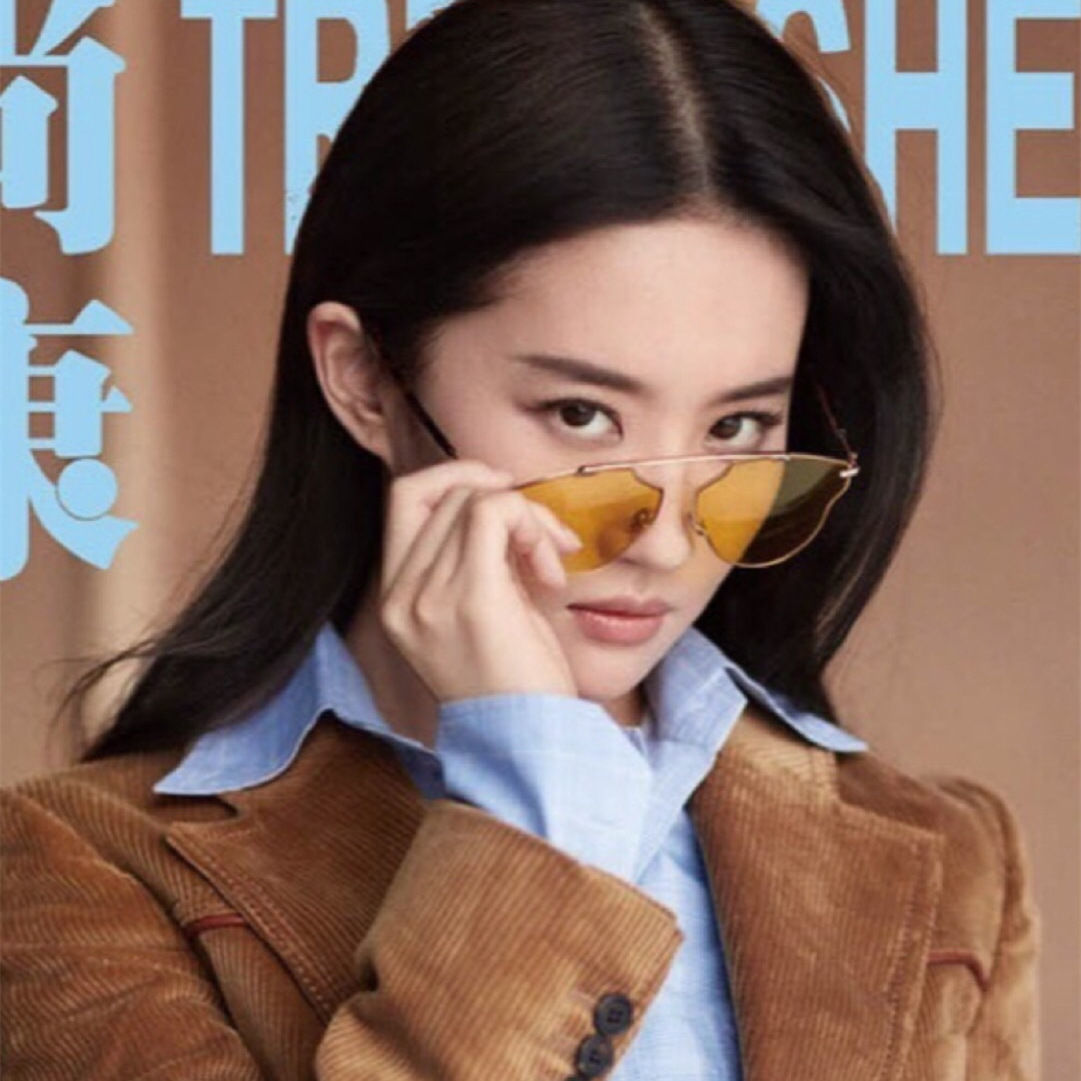 刘亦菲子文同款个性猫眼太阳镜女时尚个性网红明星墨镜女潮流眼镜