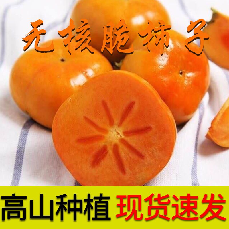 88822-【爆甜】冰糖心脆柿子现摘新鲜水果生吃柿子包邮巧克力甜柿子整箱-详情图