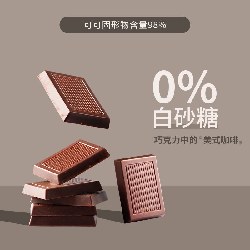 106022-每日黑巧王一博同款巧克力38g*5盒可可固形98%黑巧健身巧克力糖果-详情图