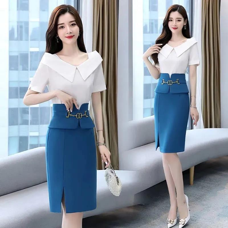 Single/Suit Temperament skirt suit for women 2023 new summer fashion slim and hip-hugging professional two-piece suit for women